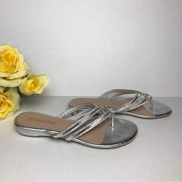 Dream Pairs Women Fashion Rhinestone Design Slides Sandals - Picture 4 of 5